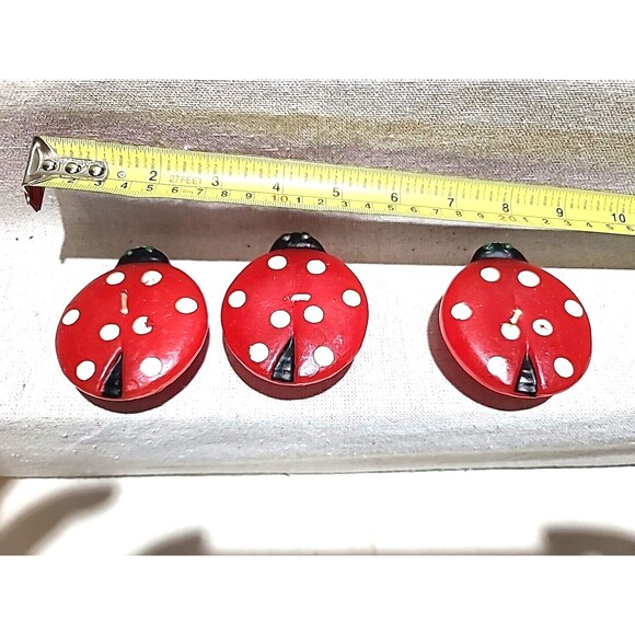NOS Vintage Set Of 3  Ladybug Candles - Picture 4 of 8